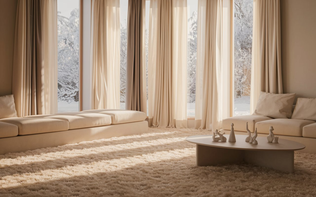 لایه‌بندی پرده برای زمستان