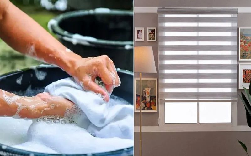  شستن پرده زبرا